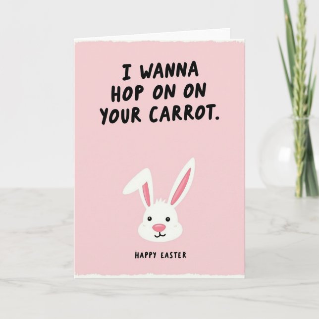 Carte de Pâques Hop On My Carrot (Devant)