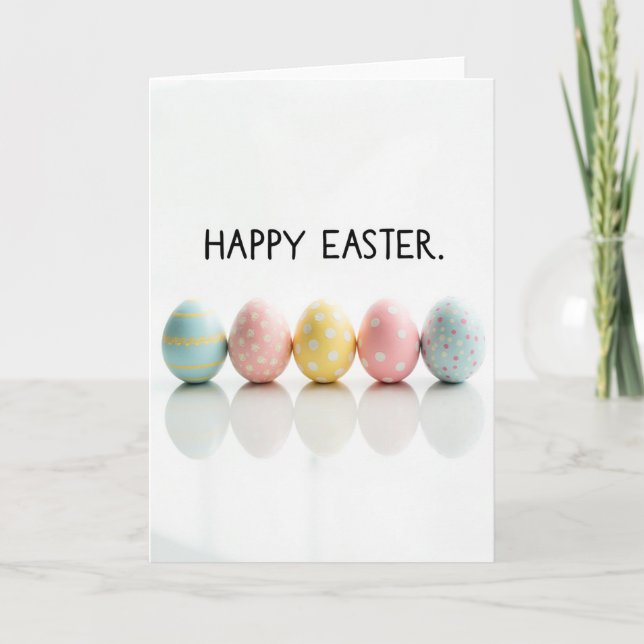 Carte de Pâques joyeuse à motif pastel (Devant)