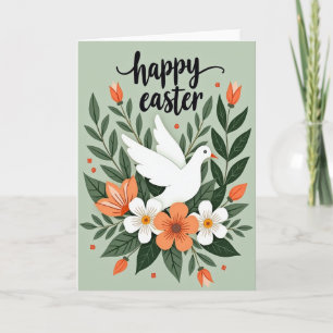 Carte de Pâques Joyeuse avec Oiseau