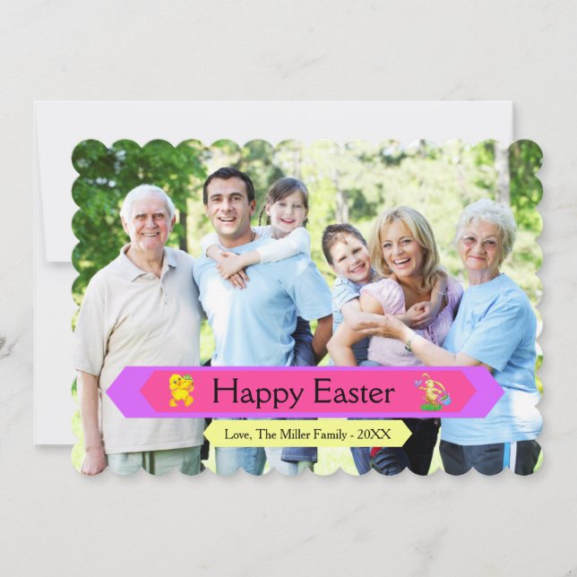 Carte de Pâques joyeuse pour la famille (Devant)