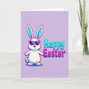 Carte de Pâques Joyeuse pour un ami lapin