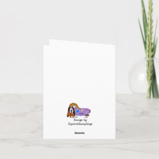 Carte de Pâques Joyeuses Pâques Basset Hound