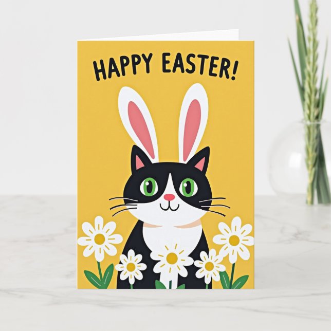 Carte de Pâques Kitty Printemps Heureux (Devant)