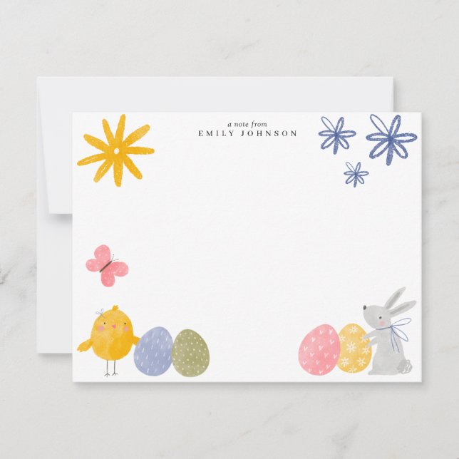 Carte de Pâques Lapin de Printemps (Devant)