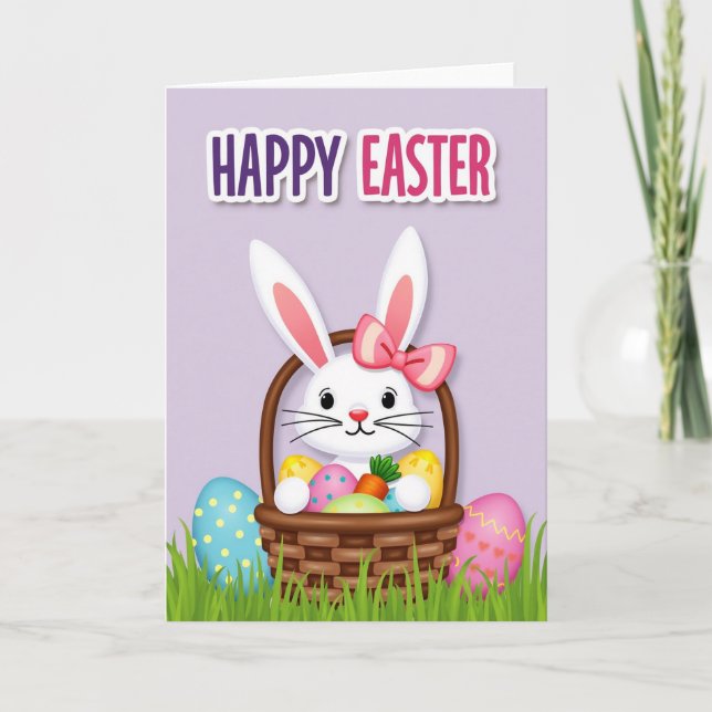 Carte de Pâques Lapin de Printemps Joyeux (Devant)