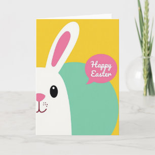 Carte de Pâques Lapin Heureux