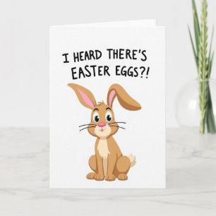 Carte de Pâques Lapin J'ai Entendu