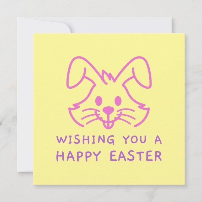 Carte de Pâques Lapin Joyeux (Devant)
