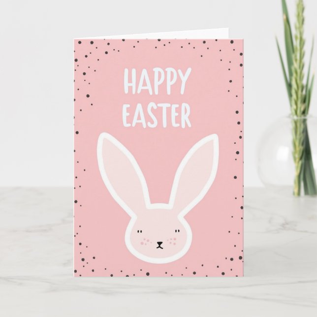 Carte de Pâques Lapin Joyeux (Devant)