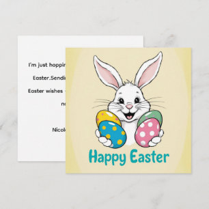 Carte de Pâques lapin, Lapin drôle de Pâques perso
