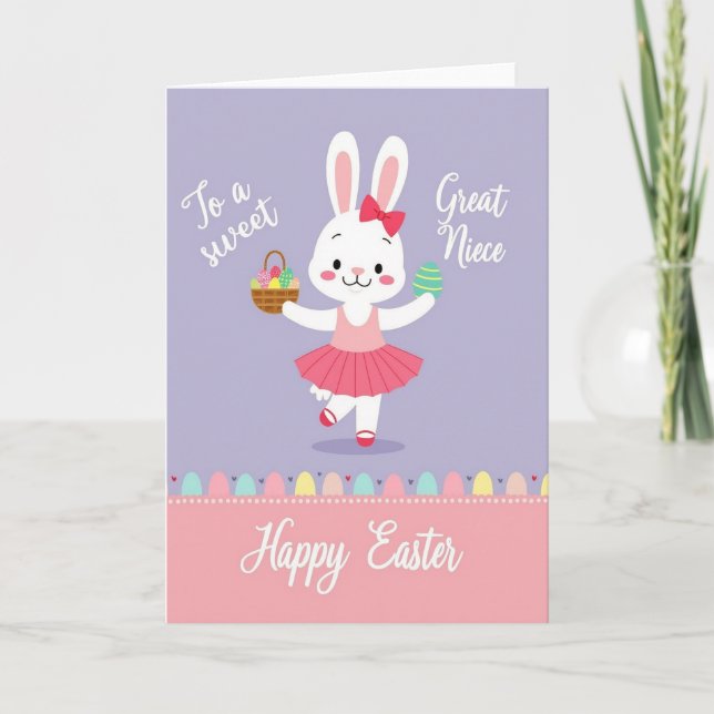 Carte de Pâques Lapin Pastel Texturé (Devant)