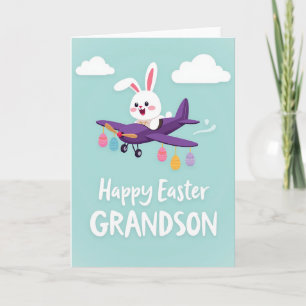 Carte de Pâques Lapin pour Petit-Fils