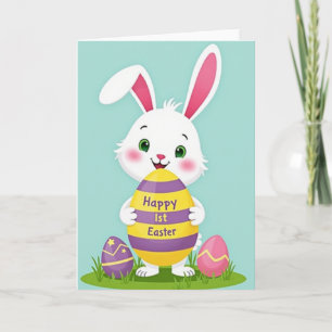 Carte de Pâques Lapin rayé