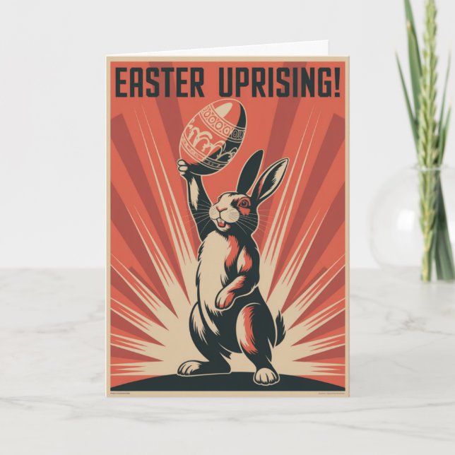 Carte de Pâques Lapin Soulèvement Irlandais Humour (Devant)