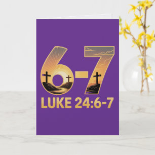 Carte de Pâques Luc 24:6-7 Écriture du Sauveur res