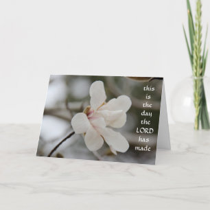 Carte de Pâques : Magnolia Bloom, avec vers de la