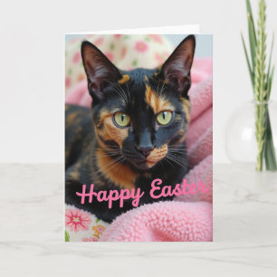 Carte de Pâques Mignonne Chatte