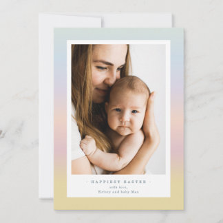 Carte de Pâques moderne pour famille avec photo | 