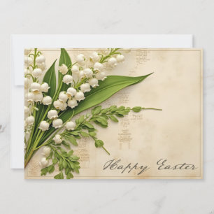Carte de Pâques Muguet Élégante