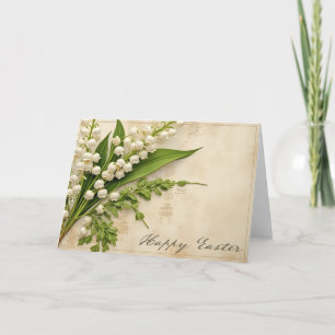 Carte de Pâques Muguet Élégante
