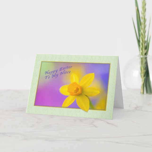 Carte de Pâques nièce avec jonquille (Devant)