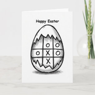 Carte de Pâques Œuf de Pâques Tic Tac Toe