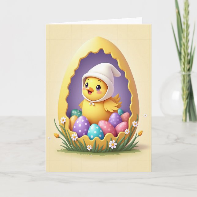 Carte de Pâques Œuf de Printemps Heureux (Devant)