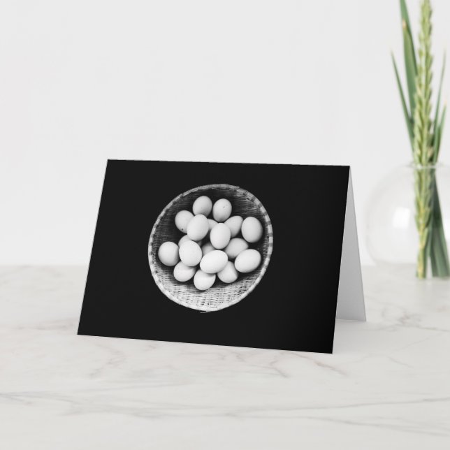 Carte de Pâques Œufs dans un Panier (Devant)