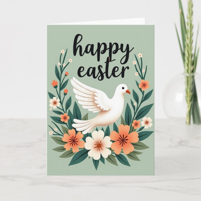 Carte de Pâques Oiseau de printemps joyeux (Devant)