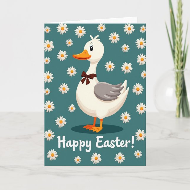 Carte de Pâques oiseau printemps joyeux (Devant)
