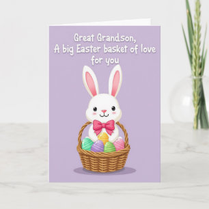 Carte de Pâques Panier de Lapin