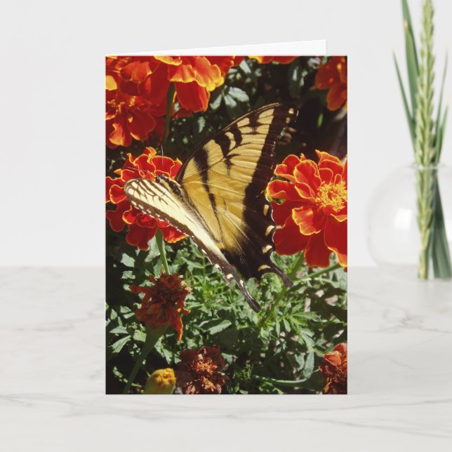 Carte de Pâques "Papillon Jaune" (Devant)