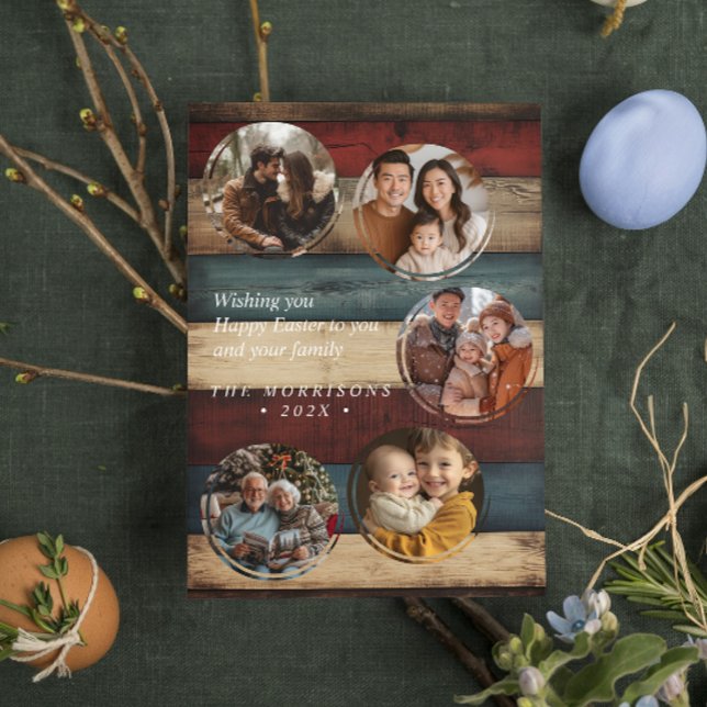 Carte de Pâques personnalisée avec collage de 5 ph (Créateur téléchargé)