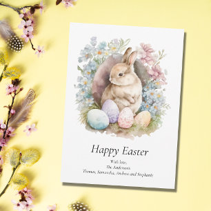 Carte de Pâques personnalisée avec lapin de Pâques