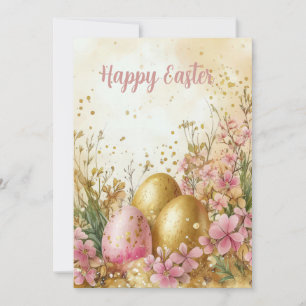 Carte de Pâques personnalisée avec oeufs de Pâques