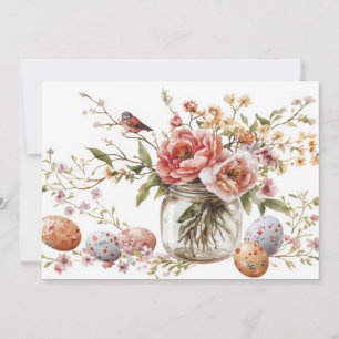 Carte de Pâques personnalisée avec œufs de Pâques