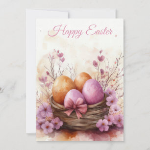 Carte de Pâques personnalisée avec oeufs de Pâques