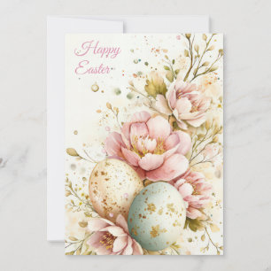 Carte de Pâques personnalisée avec oeufs de Pâques