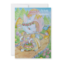 CARTE DE PÂQUES PERSONNALISÉE D'UNE GRANDE-FILLE