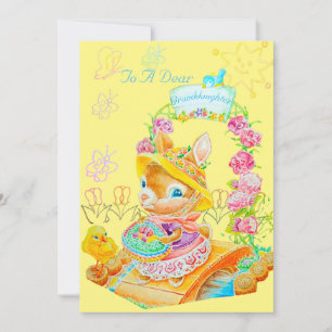 Carte de Pâques personnalisée d'une petite-fille.