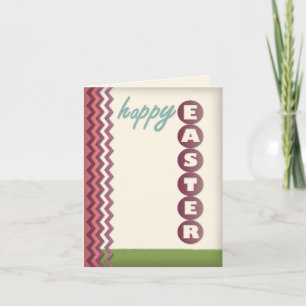 Carte de Pâques personnalisée violette Chevron et