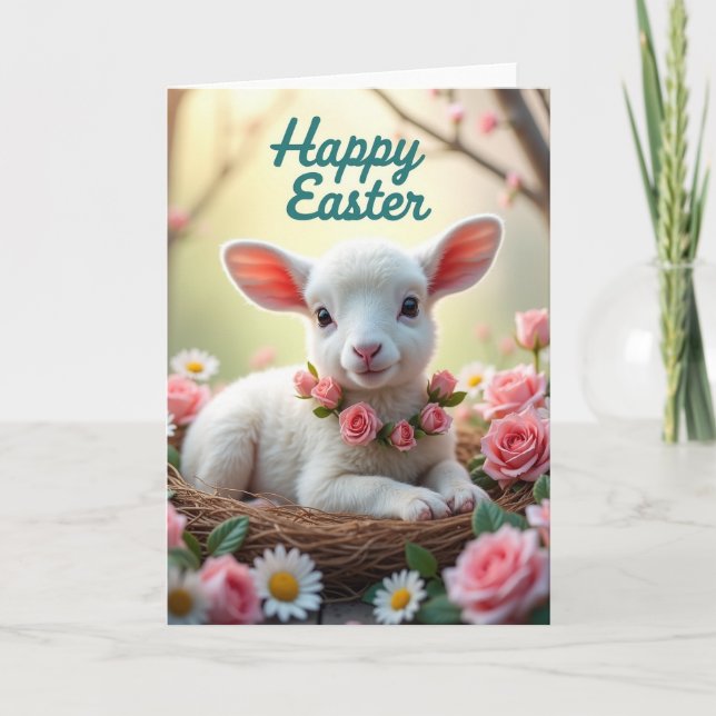 Carte de Pâques pour Animaux de Printemps (Devant)