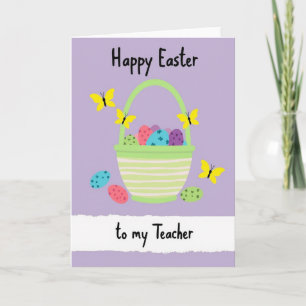Carte de Pâques pour Enseignant Joyeux Printemps