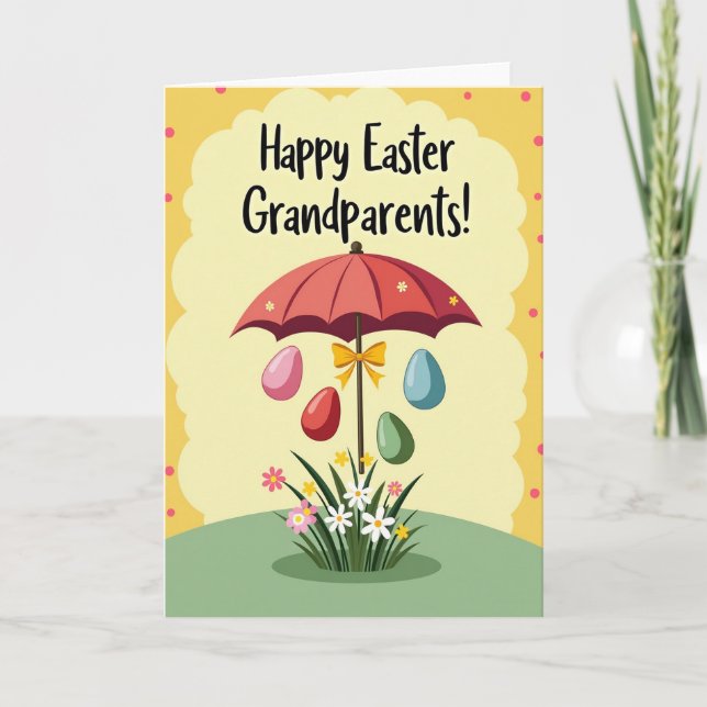 Carte de Pâques pour grands-parents Joie de Pâques (Devant)