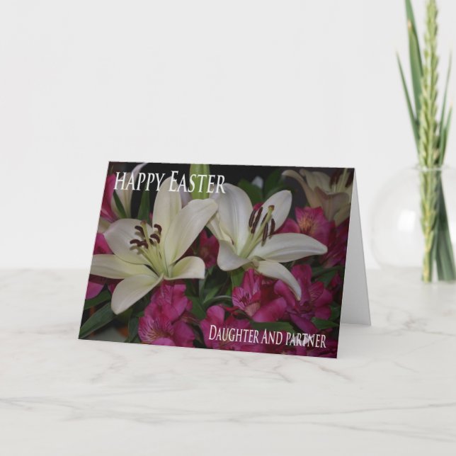 Carte de Pâques pour la fille et l'associé (Devant)