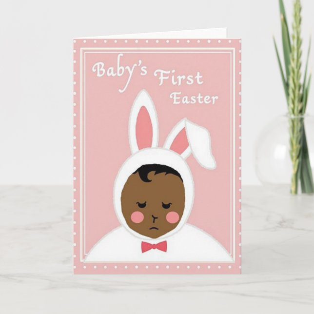 Carte de Pâques pour le premier lapin (Devant)