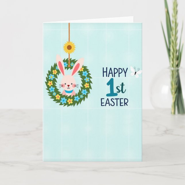 Carte de Pâques pour le premier lapin de Pâques (Devant)