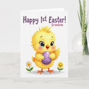 Carte de Pâques pour petit-fils Yellow Bird
