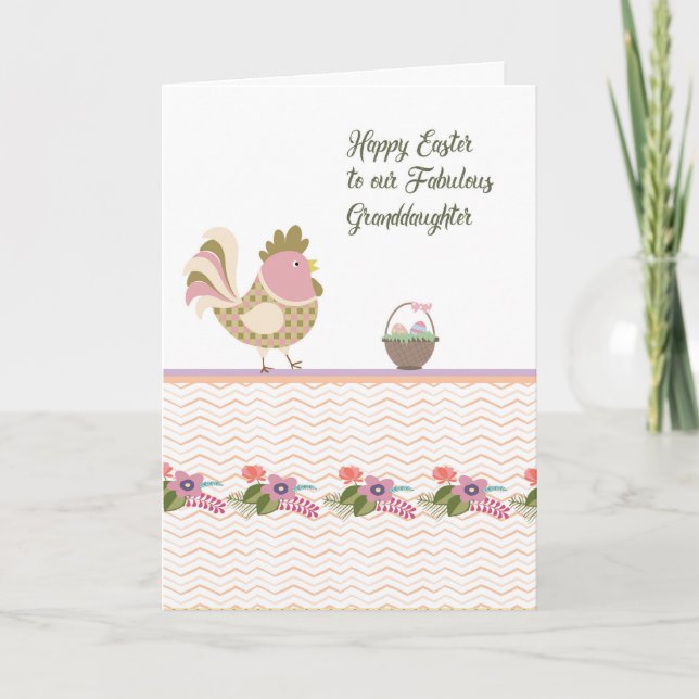 Carte de Pâques pour petite-fille (Devant)