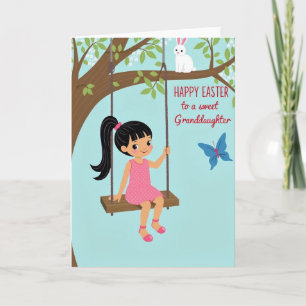 Carte de Pâques pour petite-fille Sweet Spring